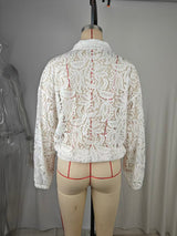 Women’s Floral Lace Zip-Up Jacket
