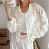 Women’s Floral Lace Zip-Up Jacket