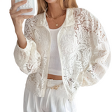 Women’s Floral Lace Zip-Up Jacket