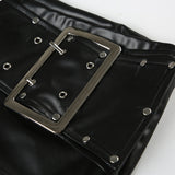 Women’s Polyester Spandex Belted Shorts