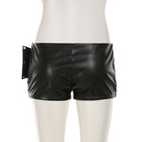 Women’s Polyester Spandex Belted Shorts