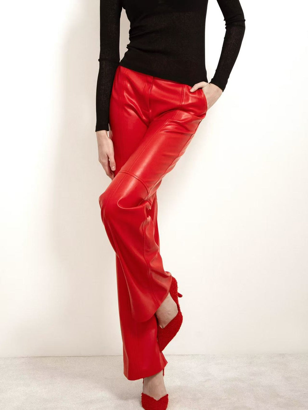 Women’s Polyester Spandex Flare Leg Pants