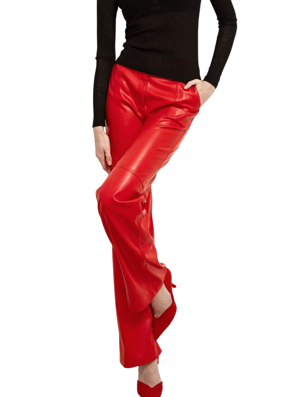 Women’s Polyester Spandex Flare Leg Pants