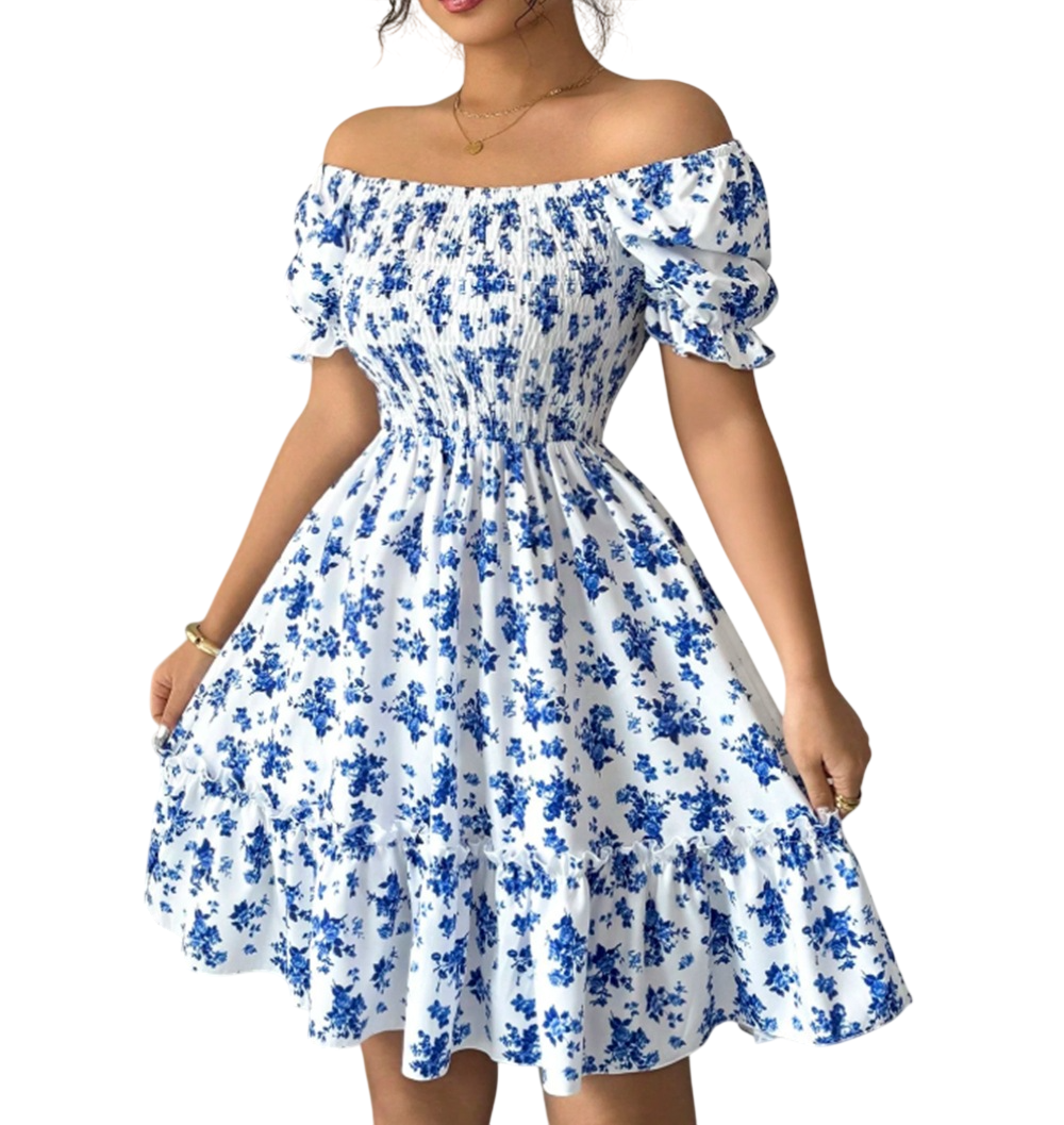 Women’s Floral Off-Shoulder Mini Dress