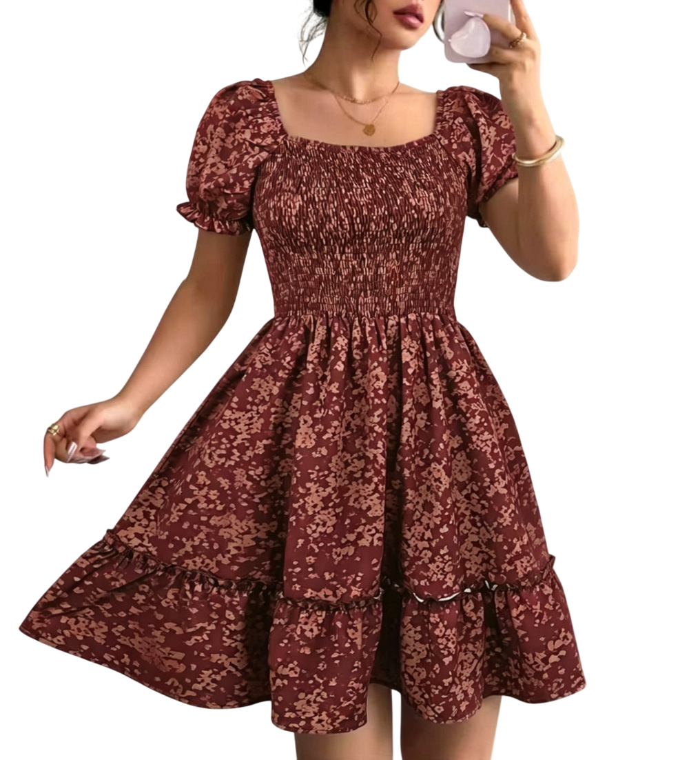 Women’s Floral Off-Shoulder Mini Dress