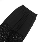 Women’s Black Lace Trim Two-Piece Set