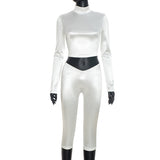 Women’s White   Crop Top and Capri Set
