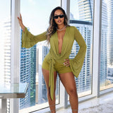 Women’s Green Long Sleeve Romper