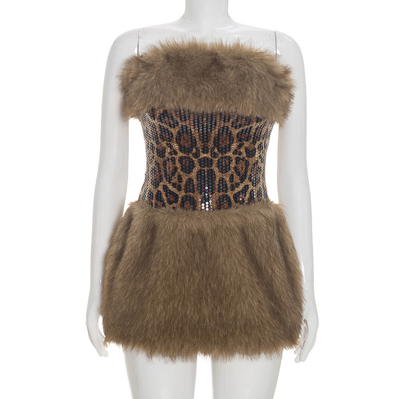Women’s Leopard Print  Mini Dress