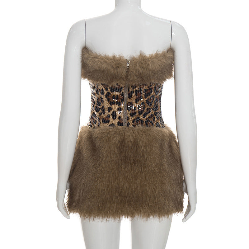 Women’s Leopard Print  Mini Dress