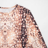 Women’s Printed Long Sleeve Top and Capri Set