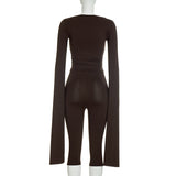 Women’s Black Ruched Top and Capri Pants Set
