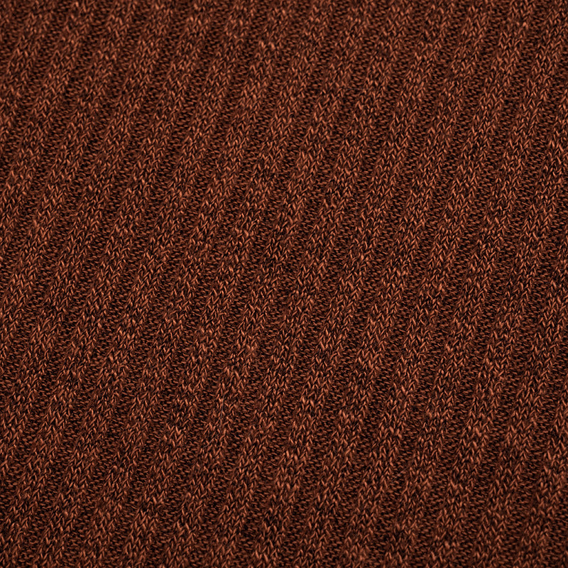 Women’s Brown Ribbed Long Sleeve Top