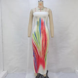 Women’s  Strapless Multi Print Midi Dress
