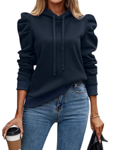 Women’s Puff Sleeve Hooded Top