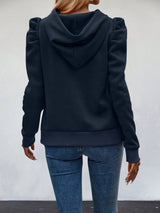 Women’s Puff Sleeve Hooded Top
