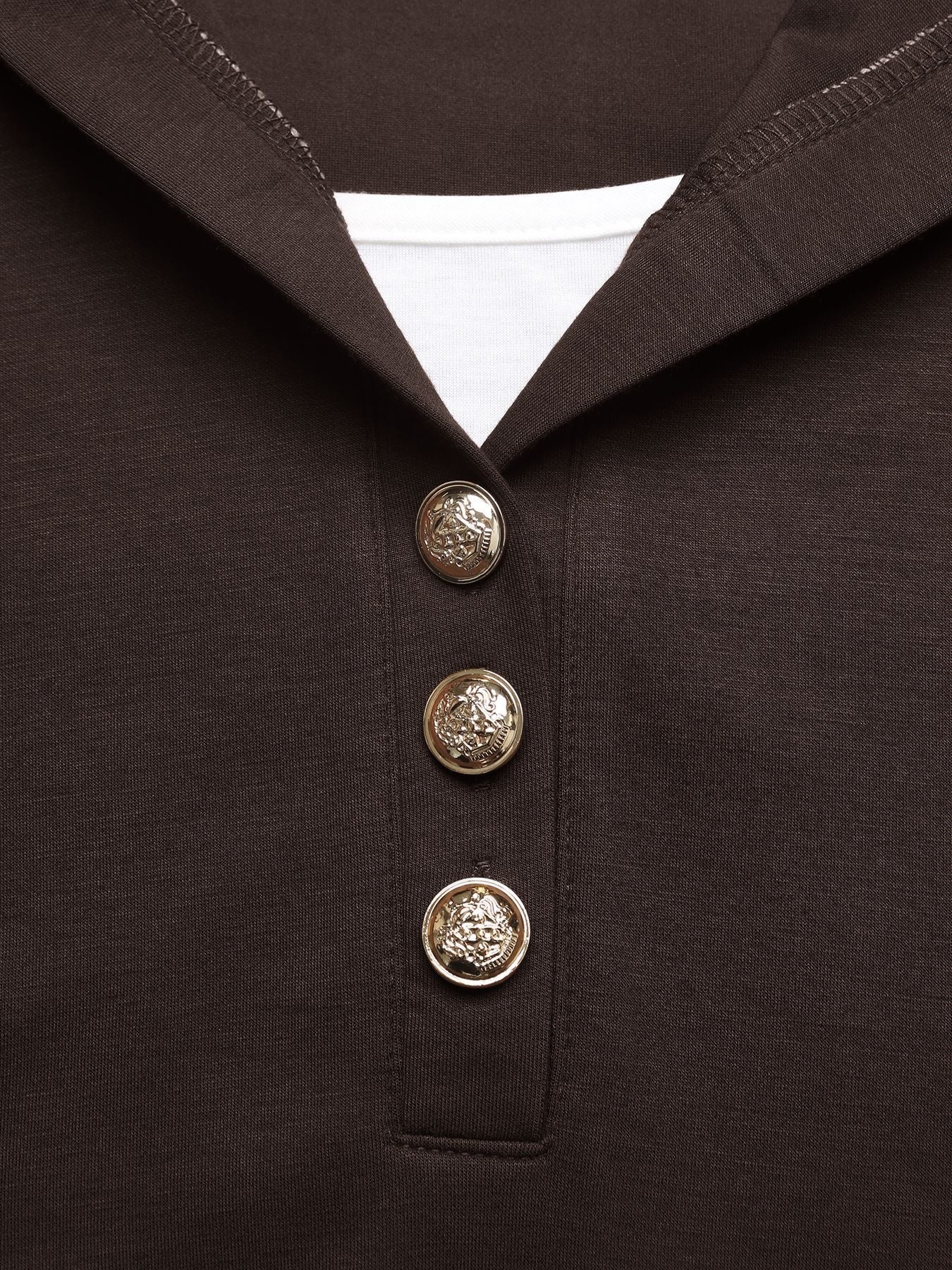 Women’s Hooded Long Sleeve Button Top