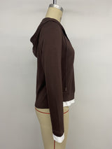Women’s Hooded Long Sleeve Button Top