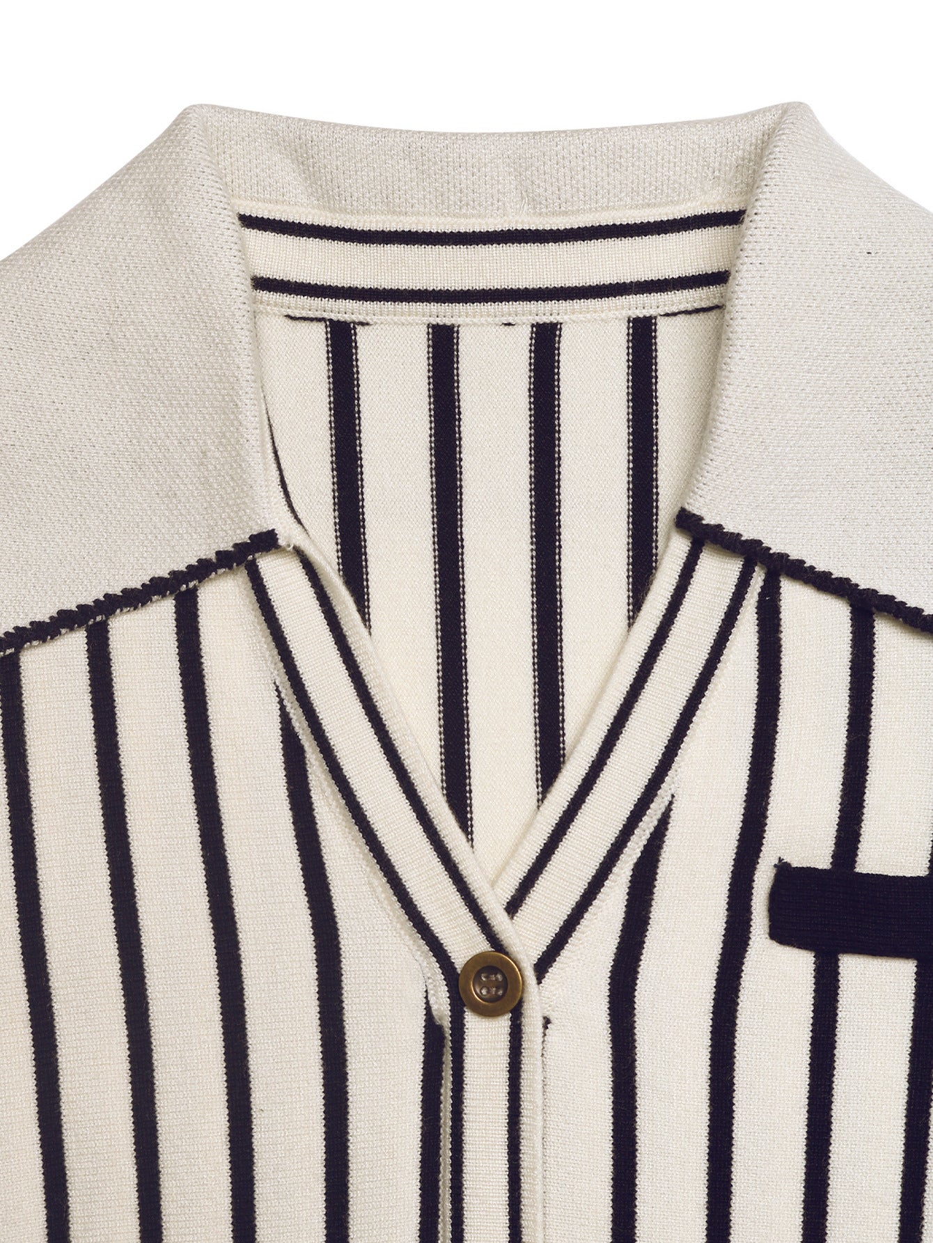 Women’s Striped Button Front Knit Top