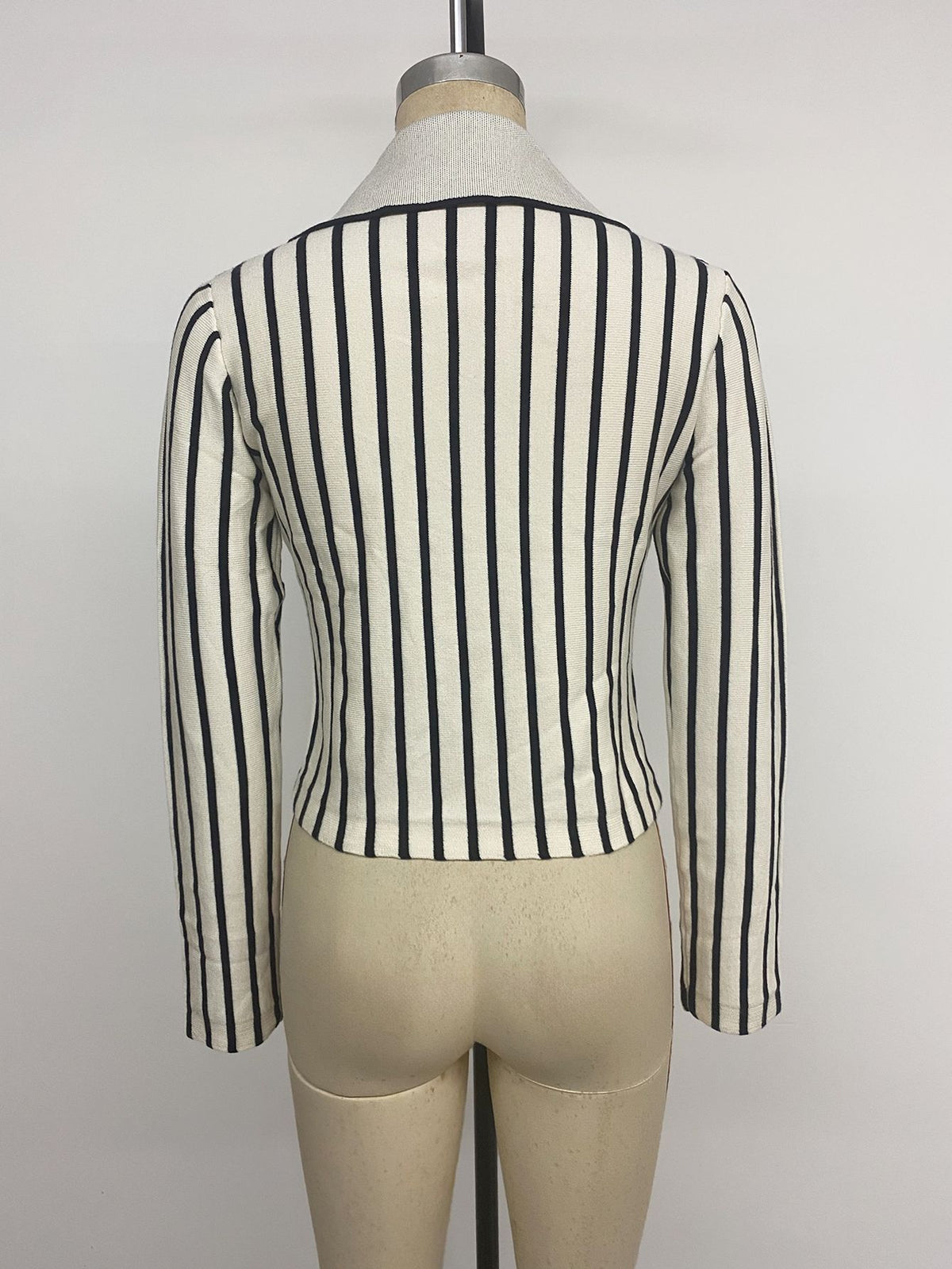 Women’s Striped Button Front Knit Top