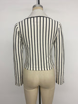 Women’s Striped Button Front Knit Top