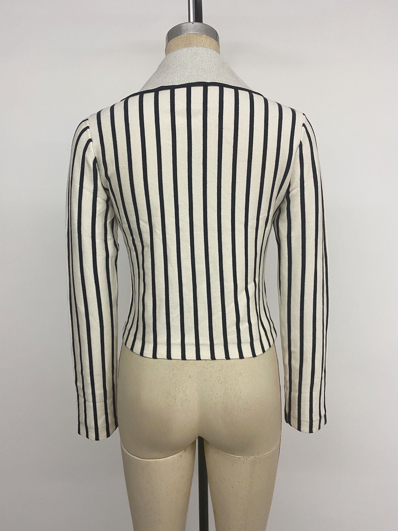 Women’s Striped Button Front Knit Top
