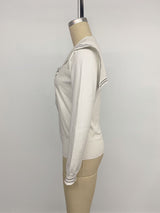 Women’s White Sailor Collar Tie Front Top