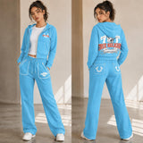 Women’s Hooded Zip-Up Two-Piece Set