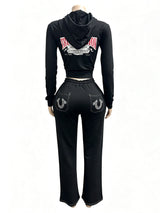 Women’s Hooded Zip-Up Two-Piece Set