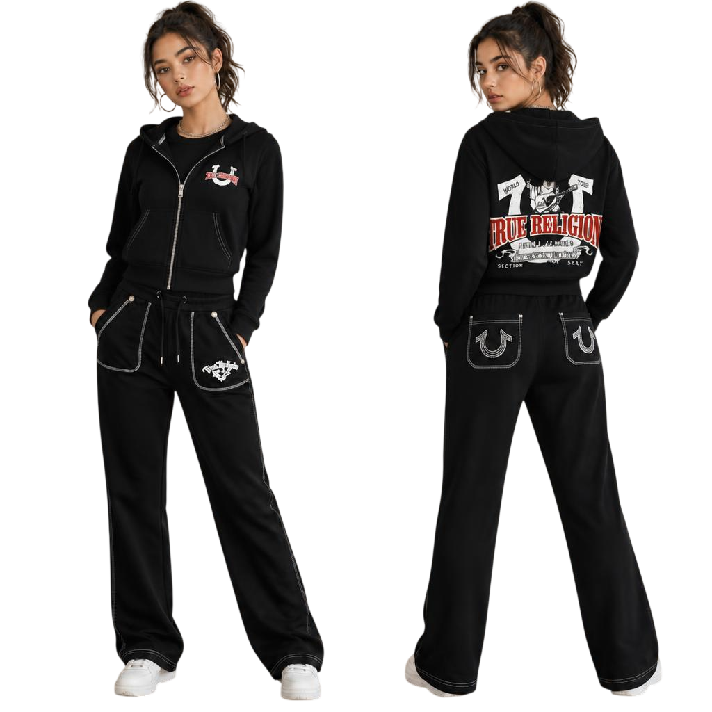 Women’s Hooded Zip-Up Two-Piece Set
