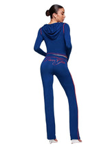 Women’s Hooded Zip-Up Crop Top & Pants Set