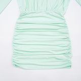 Women’s Ruched Cold Shoulder Mini Dress