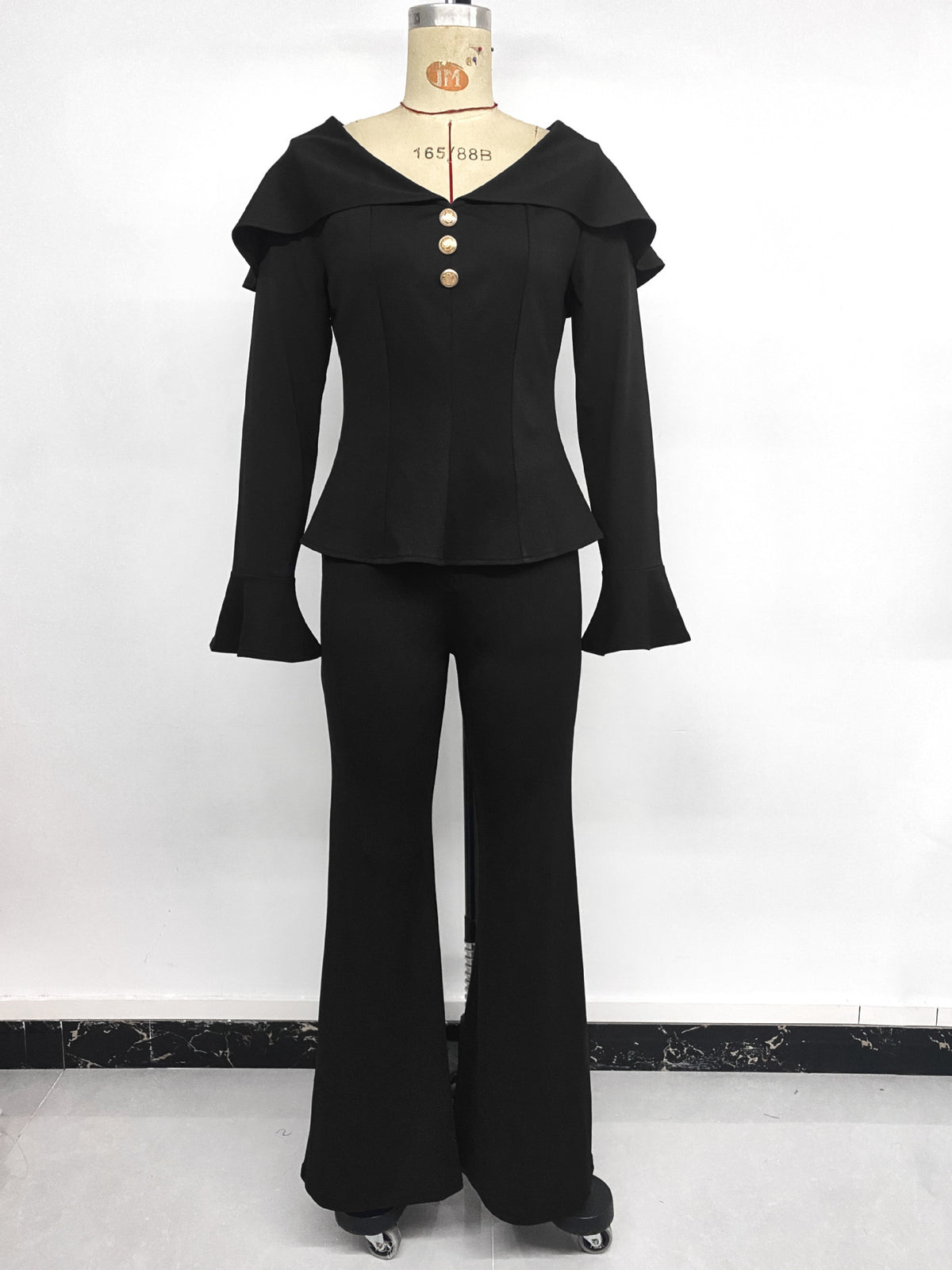 Women’s Off-Shoulder Flare Sleeve Pants Set