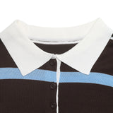 Women’s Striped Collared Long Sleeve Top