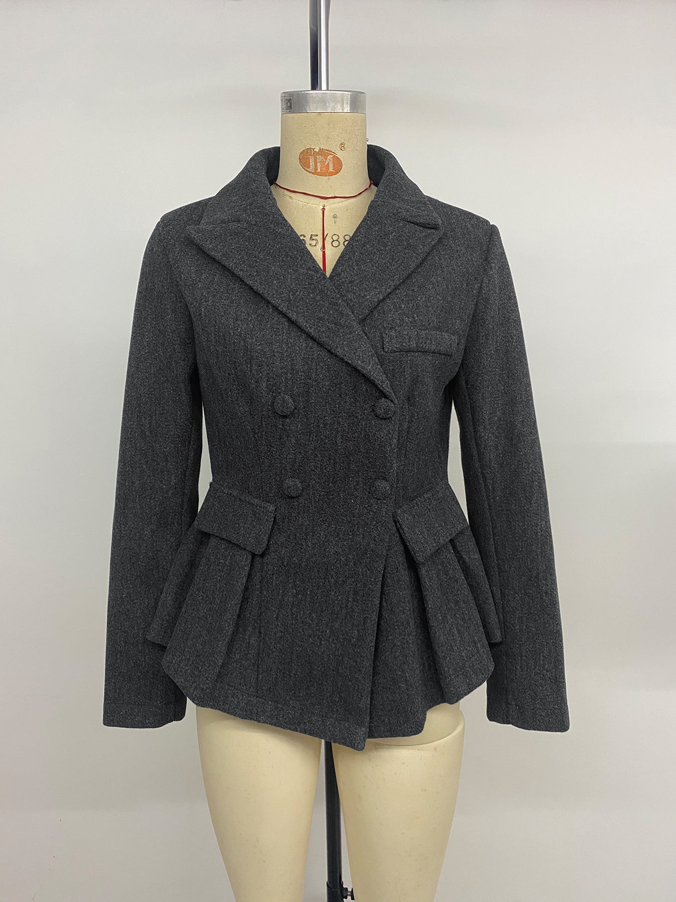 Women’s Double Breasted Peplum Blazer Jacket