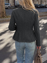 Women’s Double Breasted Peplum Blazer Jacket
