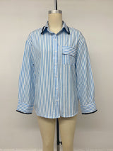 Women’s Striped Button Down Oversized Shirt