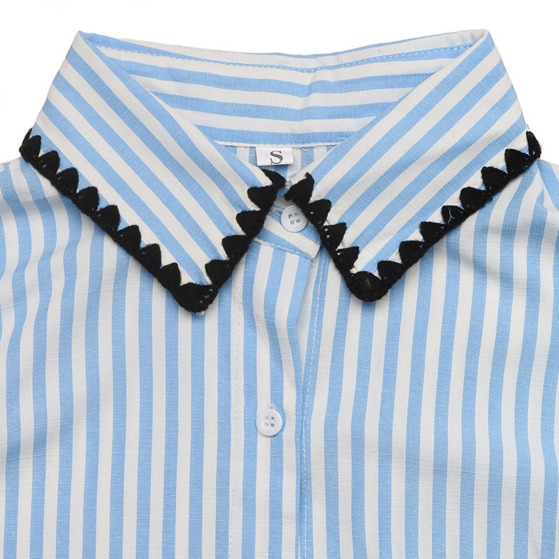 Women’s Striped Button Down Oversized Shirt