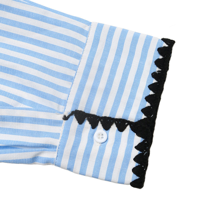 Women’s Striped Button Down Oversized Shirt