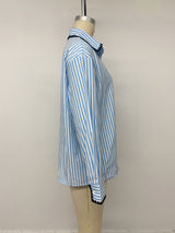 Women’s Striped Button Down Oversized Shirt
