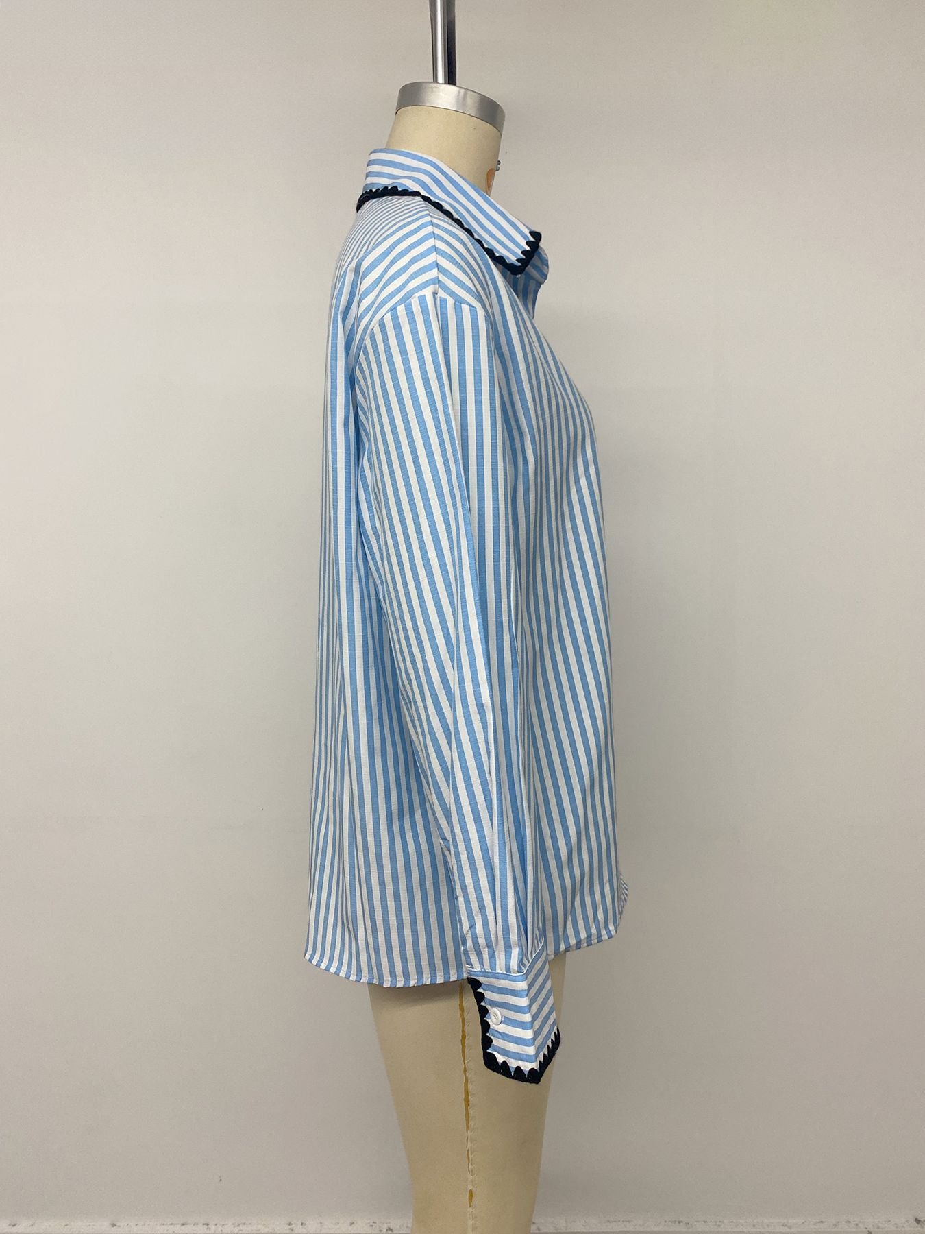 Women’s Striped Button Down Oversized Shirt
