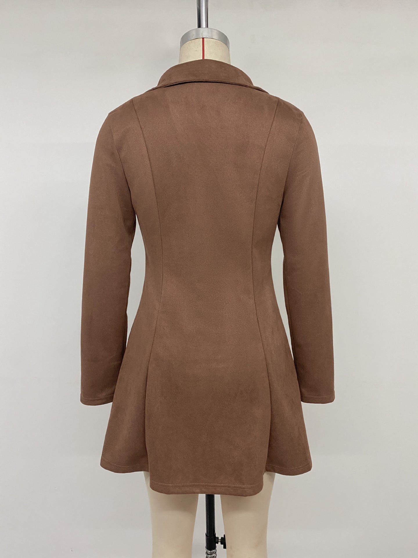 Women’s Long Sleeve Collared A-Line Mini Dress