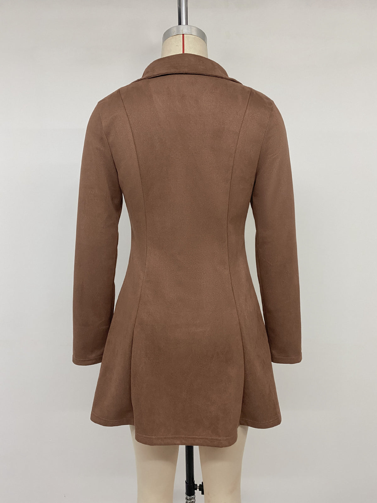 Women’s Long Sleeve Collared A-Line Mini Dress
