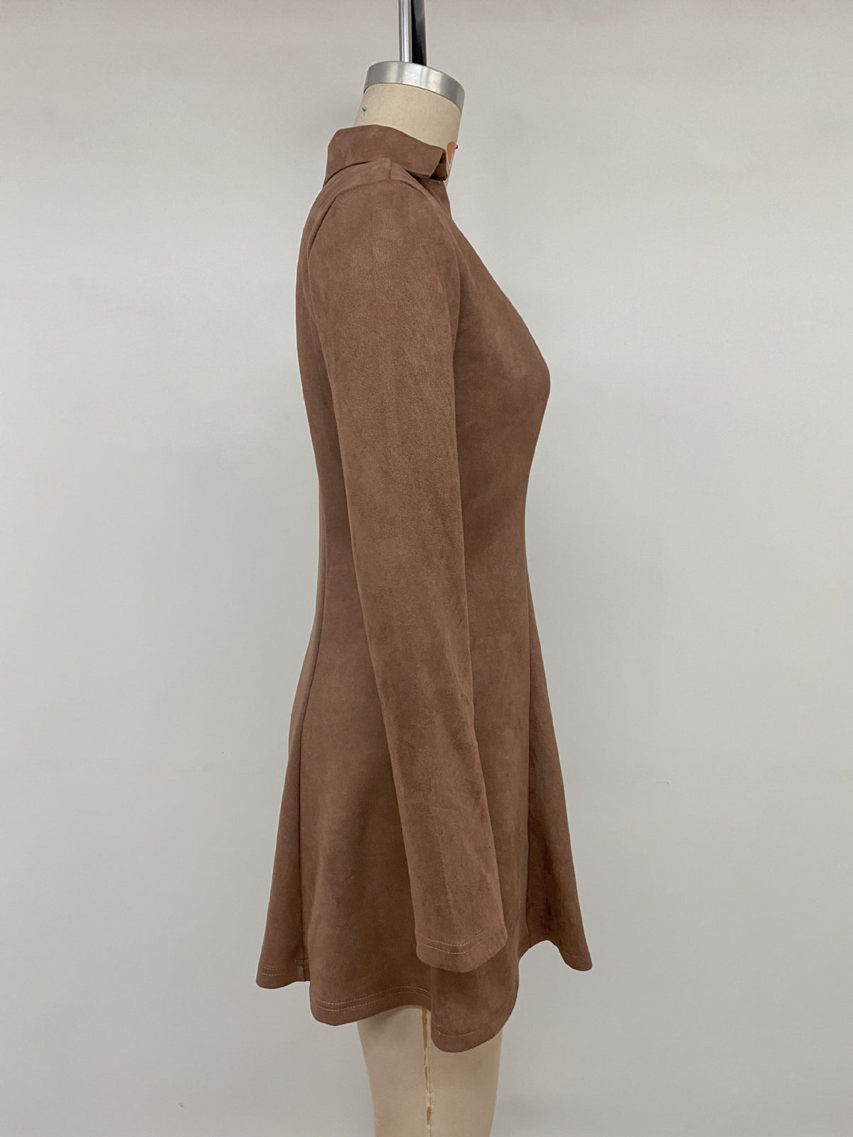 Women’s Long Sleeve Collared A-Line Mini Dress