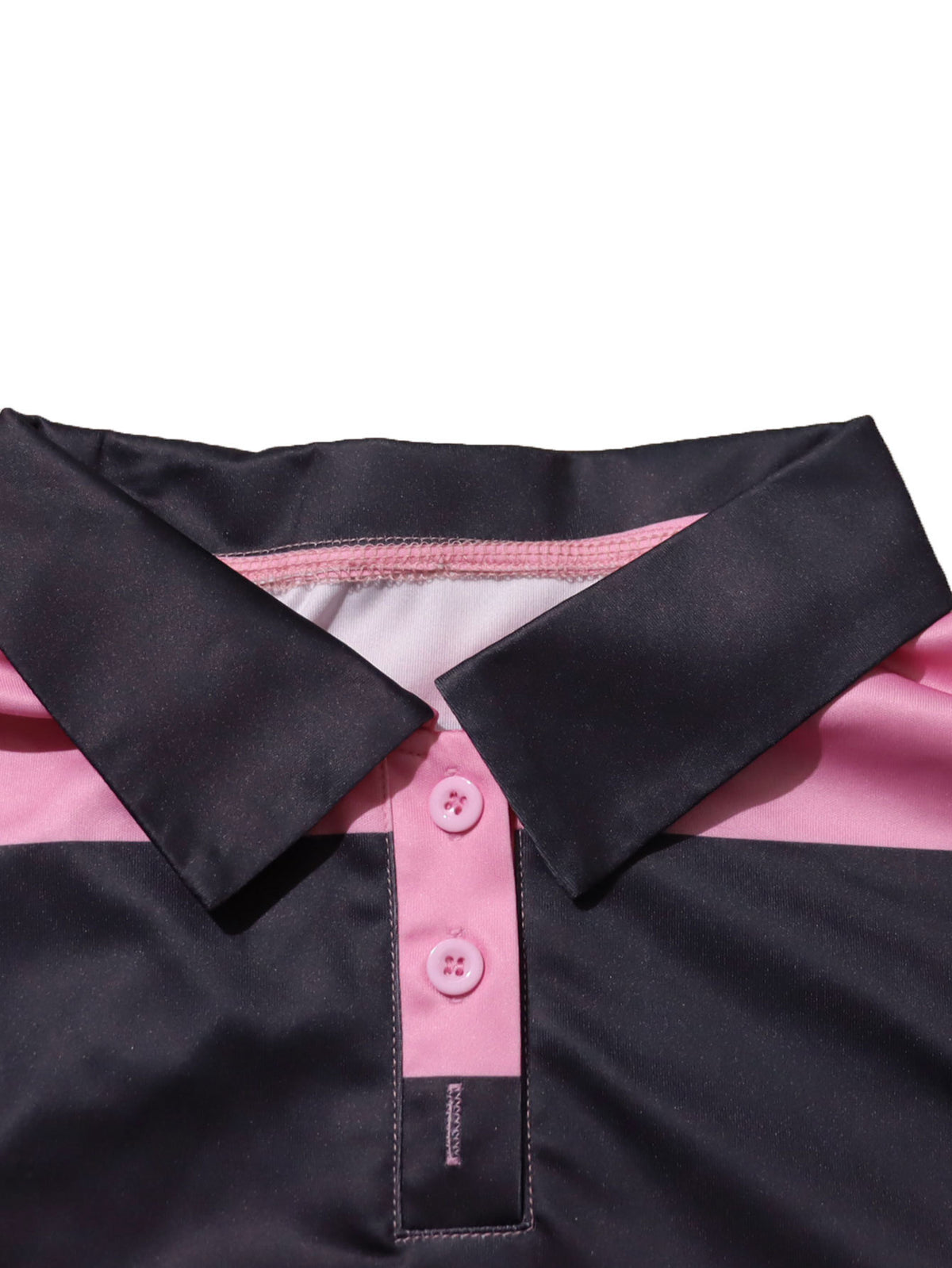 Women’s Striped Polo Top and Wide Leg Pants Set