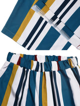 Women’s Striped Longline Shirt and Pants Set