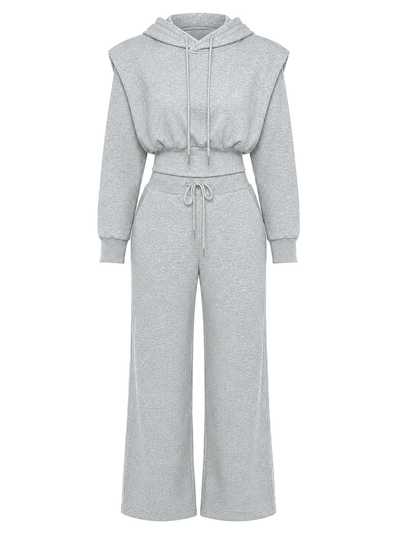 Women’s Hooded Sweatshirt and Wide Leg Pants Set