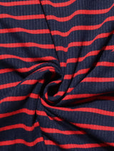 Women’s Striped Collared Button-Up Midi Dress