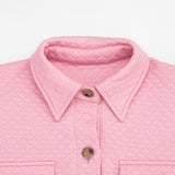 Women’s Quilted Cropped Button-Up Jacket