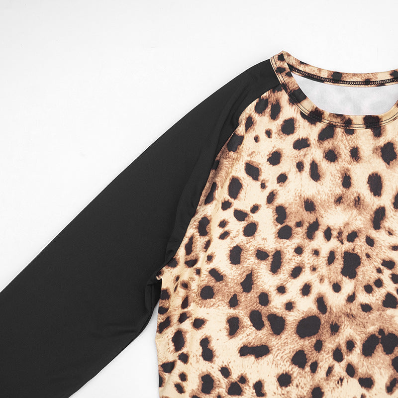 Women’s Leopard Print Top and Shorts Set